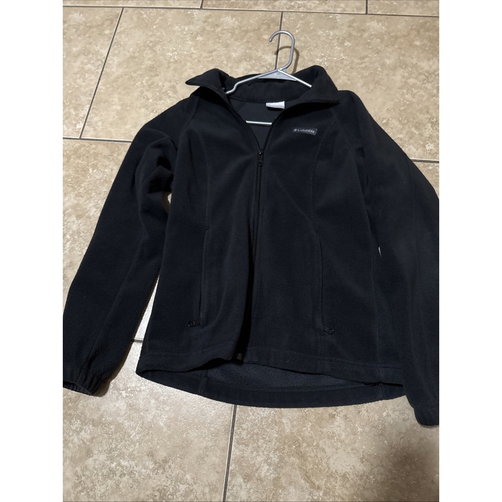Columbia Full Zip Fleece Womens Size Small Black Jacket Coat